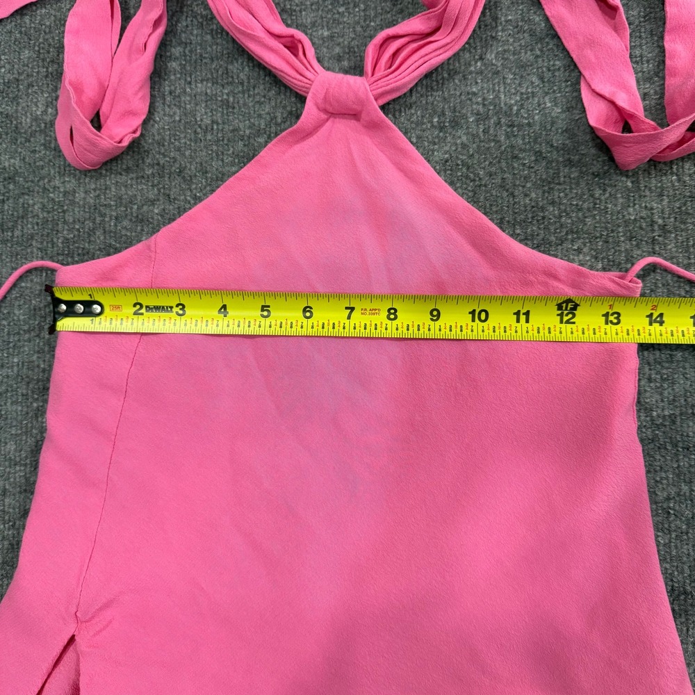 Babyboo Kamilla Mini Dress Pink Halter Cutout 3 Ties Sz XS Vibrant Summer Party - Picture 8 of 9